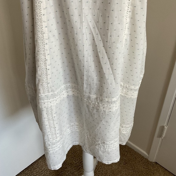 Maisie White Sleeveless Midi Dress L Large Bridal Shower Graduation Party New - Picture 4 of 9